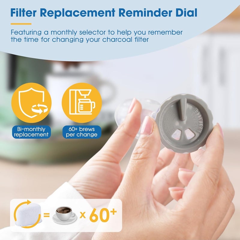 Revorit Keurig Filter Replacement Starter Kit for Keurig 2.0 Brewers K Select, K-Classic, K350 to K575, K-Cafe, Elite, K-Express, K-Duo PLUS with Side Reservoir Filter Holder and 12 Replacement Water Filters - Image 4